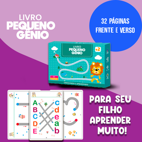 Livro de Alfabetização Reutilizável - Pequeno gênio